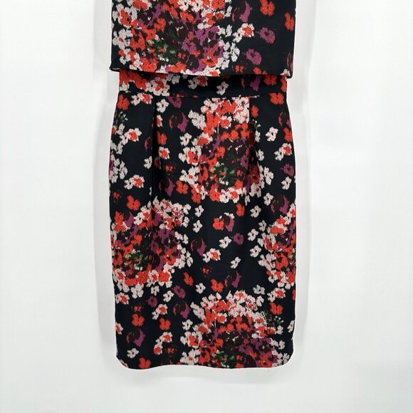 HOBBS LONDON MARIA DRESS floral colorful 10 shift sheath sleeveless career - Picture 4 of 12